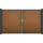 GROJA Doppeltor 300 x 180 cm Eiche/Braun