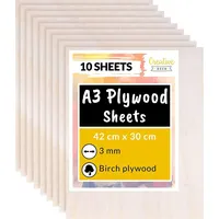 Creative Deco Sperrholzplatte 30 cm x 42 cm Stärke 3 mm 10-tlg