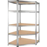 Tectake Schwerlastregal Metall 180 x 89,5 x 89,5 cm Silber