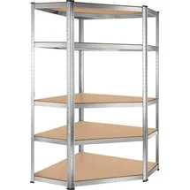 Tectake Schwerlastregal Metall 180 x 89,5 x 89,5 cm Silber