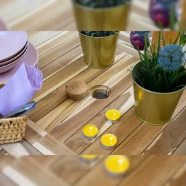 möbelliebling Gartenmöbel Set 4tlg mit Eckbank Teak Gartentisch ausziehbar 120-170 cm MADERA/CARACAS