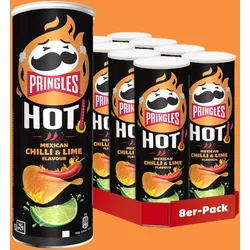 Pringles Hot Mexican Chilli & Lime Flavour - 8x 160g