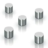 Sigel Strong Magnete silber, Metall Ø 1,0 x 1,0 cm, 5 St.