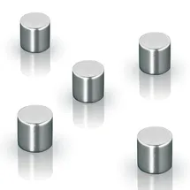 Sigel Strong Magnete silber, Metall Ø 1,0 x 1,0 cm, 5 St.