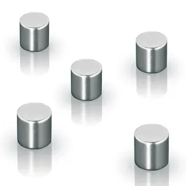 Sigel Strong Magnete silber, Metall Ø 1,0 x 1,0 cm, 5 St.