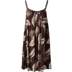 BRUNOTTI Damen Kleid Isla-Palm, Summer Palm Big Chocolate, S