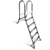 Poolleiter Classic 150/40 cm I 1x5 + 1x1-stufig I V2A Edelstahl Leiter Treppe