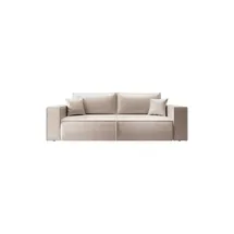Selsey Schlafcouch Kunstleder 3-Sitzer Beige