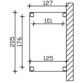 SKANHOLZ Vordach Sassnitz 205 x 127 cm weiß
