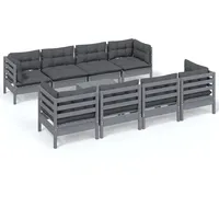 vidaXL 9-tlg Garten-Lounge-Set mit Kissen Kiefer Massivholz Modell 99