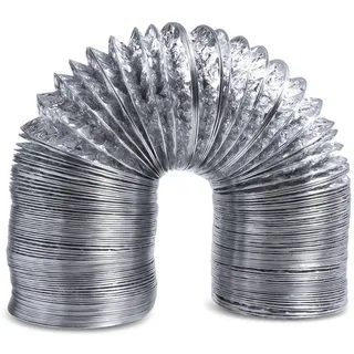 Vioks 5m Abluftschlauch 100mm Alu Flexrohr 100mm für 100erR Luftführungssysteme - Isolierter Abluftschlauch Trockner/Schlauch Klimaanlage 5m / Abluftrohr Dunstabzugshaube/Klima Rohr