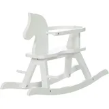 roba Schaukelpferd aus Massivholz weiß lackiert mitwachsend Schutzring