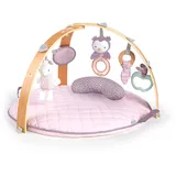 Ingenuity - 12421 Cozy Spot Calla Wendedecke mit Spielbogen aus Holz, abnehmbaren Spielzeugen, Stützkissen, extra weich und maschinenwaschbar, Rosa