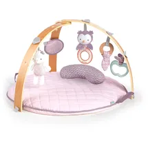 Ingenuity - 12421 Cozy Spot Calla Wendedecke mit Spielbogen aus Holz, abnehmbaren Spielzeugen, Stützkissen, extra weich und maschinenwaschbar, Rosa