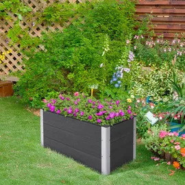 Outsunny Hochbeet 100 x 50 x 50 cm Grau