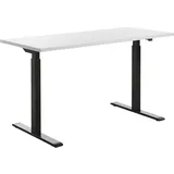 TOPSTAR höhenverstellbarer Schreibtisch E-Table Holz 140x60 schwarz/weiß