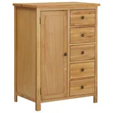 vidaXL - Kleiderschrank 76 x 52 x 105 cm Eiche Massivholz