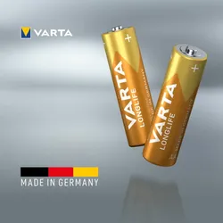 Varta Batterie Alkaline, Micro, AAA, LR03, 1.5V Longlife, Retail Box (12-Pack)