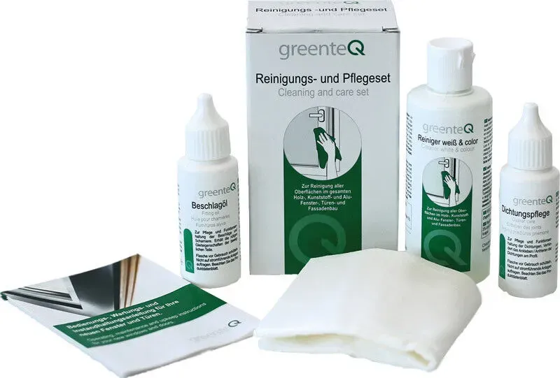 greenteQ Reinigungs- und Pflegeset für Fenster und Türen