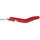 Julius-K9 IDC Color & Gray gumierte Leine, 14 mm x 1 m mit Schlaufe, Rot-Grau