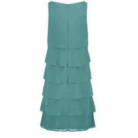 Vera Mont Cocktailkleid mit Volant Grün/Schwarz 42