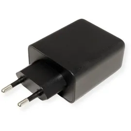 Value USB Charger mit Euro-Stecker, 3-Port (Typ-A, 2x Typ-C), 65W, GaN