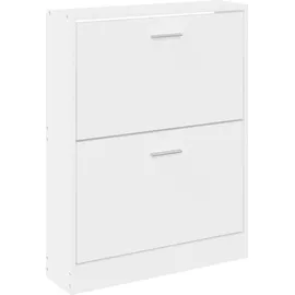vidaXL Schuhschrank 59 x 17 x 81 cm weiß