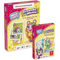 MojiPops Spiele 2er Set - Freunde Memo + Quartett Kartenspiel Spiele Kinderspiel