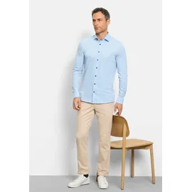 Olymp Businesshemd OLYMP "OLYMP Level Five 24/Seven, body fit, Businesshemd, Kent", Herren, Gr. 44, Normaler Arm, hellblau, 92% Baumwolle, 8% Elasthan, Hemden