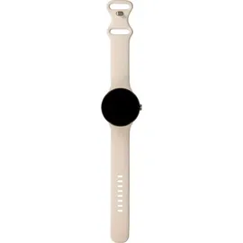 Google Pixel Watch LTE polished silver Sportarmband chalk