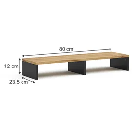 Vicco Tomy, Anthrazit/Goldkraft Eiche, 80 x 12 cm,