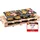 Klamer Raclette 8 Personen 1500 W mit Holzgestell und Grillplatte braun