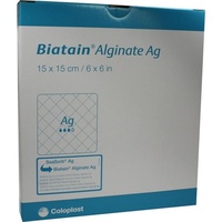 Coloplast Biatain Alginate Ag Kompressen 15x15cm mit Silber