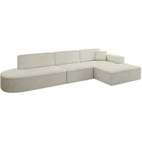 altdecor Ecksofa Ottomane Rechts IREA-L2-v4 327x165x77 cm Creme,