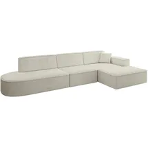 altdecor Ecksofa Ottomane Rechts IREA-L2-v4 327x165x77 cm Creme,