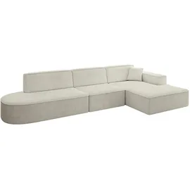 altdecor Ecksofa Ottomane Rechts IREA-L2-v4 327x165x77 cm Creme,