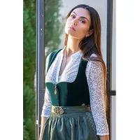 MarJo Dirndl Samt Dirndl 2tlg. - PIA - flaschengrün/oliv grün 34