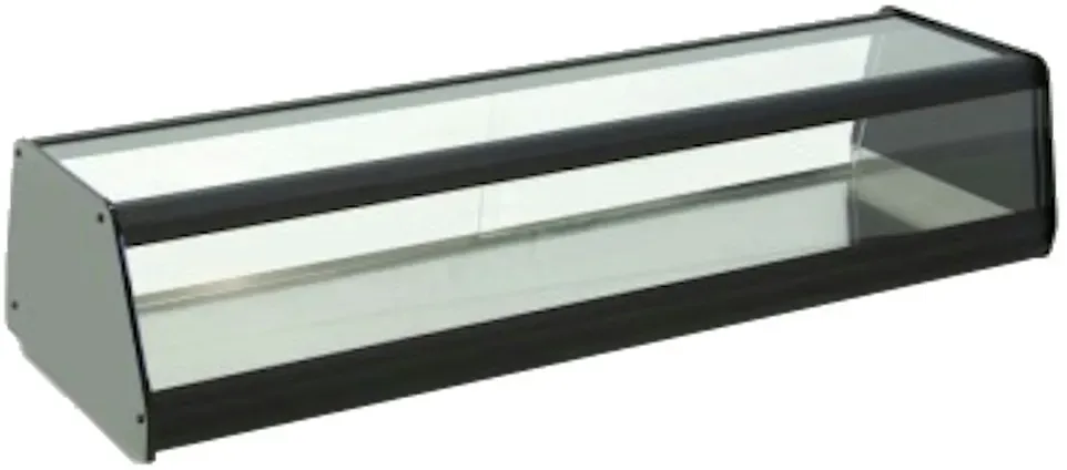 Neutrale präsentationsvitrine mit flachglas - 1105x400x250 mm - 13RPN114 Eurast