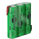 goobay 3x AA (Mignon) - 2100 mAh - Lötfahne (Z), Nickel-Metallhydrid Akku (NiMH), 3,6 V