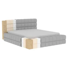 petits-meubles Bett mit Bettkasten 160 x 200 cm Beige