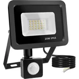 20-w-led-flutlicht Mit Bewegungsmelder, 24-led-außenstrahler Mit Ip65-wasserdichtem Sensor, 6500k-led-flutlicht Für Garten, Terrasse, Garage, Eingang [energieklasse]