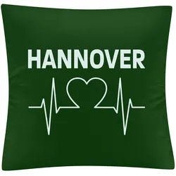 multifanshop Kissenbezug - Hannover - Herzschlag - Druck weiß - Kissen