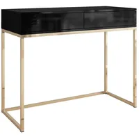 lookway KONSOLE BLANCO mit Schubladen GOLD CHROM Schwarz Hochglanz PUSH OPEN