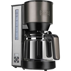 Black + Decker Filterkaffeemaschine BXCO1000E, 1,25l Kaffeekanne, Permanentfilter schwarz