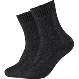 CAMANO Kuschelsocken 2er Pack Schwarz 39-42