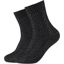 CAMANO Kuschelsocken 2er Pack Schwarz 39-42