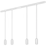 Briloner - Schienensystem Rail Komplettset, 4x LED Pendel dimmbar, Lampen, Lichtschienensystem Decke, Strahler Schiene, Deckenlampe, Deckenleuchte, Pendellampe, Pendelleuchte, 1,5m, Weiß