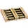 Relaxdays Schuhabstreifer Holz 26 x 36 cm Mehrfarbig