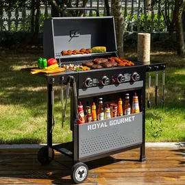 Royal Gourmet 4-Brenner Gasgrill 10 kW grau
