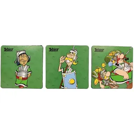 SD Toys Legionär-Untersetzer Asterix, Kork, Mehrfarbig, 3 x 9 x 9 cm, 6 Stück, Bunt, One Size